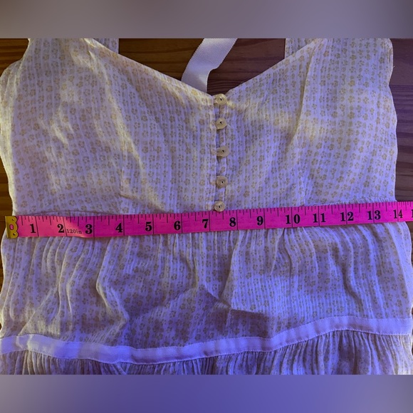Free people tunic yellow and white Size 4 - Picture 9 of 9